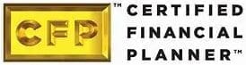 A yellow diamond is sitting on the center for financial planning logo.