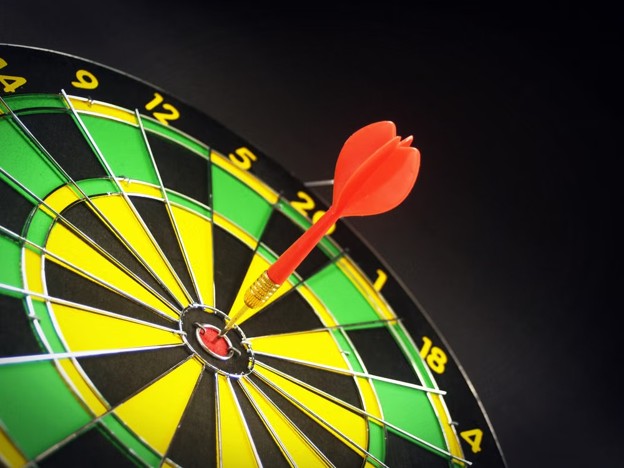 Picture-of-One-Dart-On-Dartboard